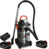 X-PERFORMER - Aspirateur eau et poussière compact brushless sur batterie - xperformer xpvc20libl-30l + 2 bat. 4 ah + double chargeur