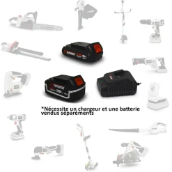 X-PERFORMER - Aspirateur souffleur broyeur de feuilles 40v à batterie x-performer xpasbt40li-2b - sac 45l - sans batterie ni chargeur