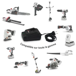 X-PERFORMER - Batterie concept 20v lithium 2 ah compatible pour la gamme d'outils electro-portatifs x-performer + chargeur unclus