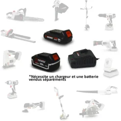 X-PERFORMER - Coupe bordures batterie 20v - x-performer xpcb20li-t - tête de coupe orientable - sans batterie ni chargeur