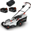 X-PERFORMER - Tondeuse à gazon portative sur batterie - 40v max - hauteur de coupe 6 positions avec 2 batteries 4ah et double chageur