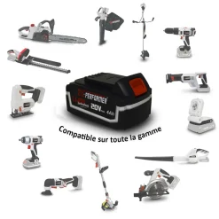 X-PERFORMER - Tondeuse à gazon portative sur batterie - 40v max - hauteur de coupe 6 positions avec 2 batteries 4ah et double chageur