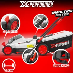 X-PERFORMER - Tondeuse rechargeable 20v max 33 cm avec batterie 2ah - x-performer
