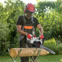 X-PERFORMER - Tronçonneuse 40v (2x20v) x-performer xptro40li-2b - double sécurité - graissage auto + 2 batteries 4ah - double chargeur