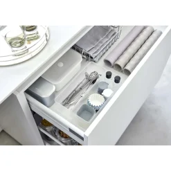 YAMAZAKI - Set de 2 rangements empilables tower 24 x 8 x 7,2 cm