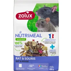 ZOLUX - Aliment composé pour rat et souris nutrimeal sachet de 850 g