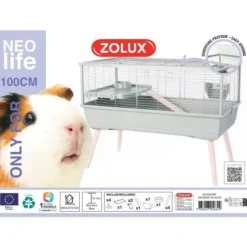 ZOLUX - Cage rongeur surélevée - zolux - néolife - pour cochon d'inde - 99 x 54 x 79 cm - vert