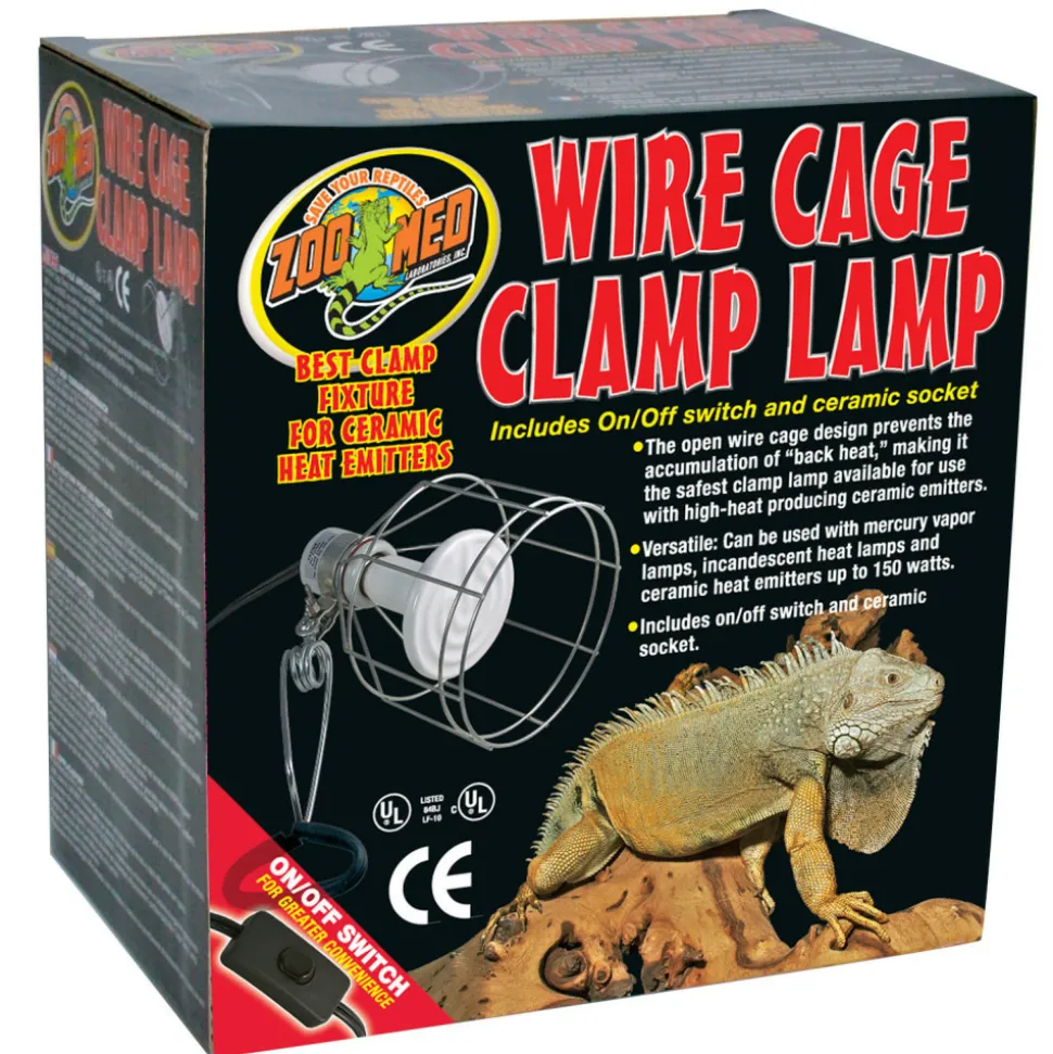 ZOO MED - Support de lampe à pince à cage métallique lf-10ec pour terrarium